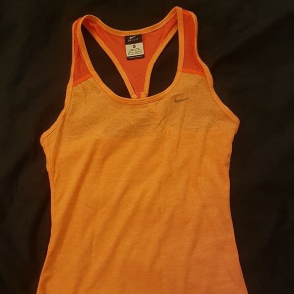 Nike Women's Lightweight Dri-Fit Orange Tank Top - Picture 1 of 9